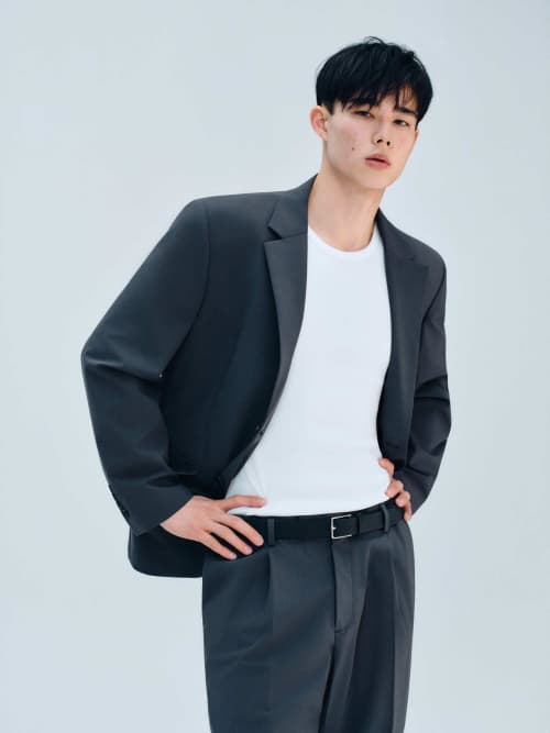 [Cooltandard] Relaxed Basic Blazer [Gray]