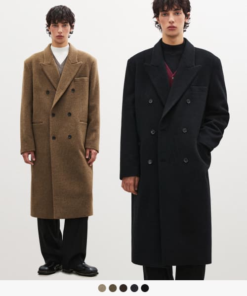 Wool 100 Long Coat - 5 COLORS