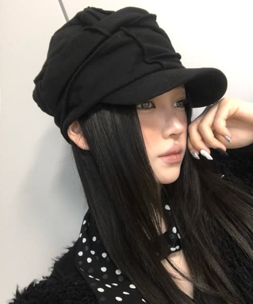 Soi Draped Cap (FL-743_Black)