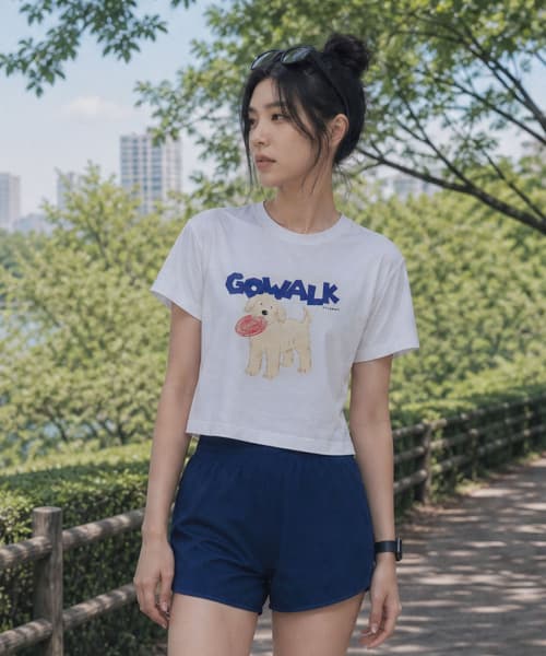 Quick-Dry Crop WALK T Shirt