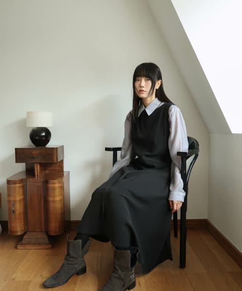 Cupra Diagonal Dress (Black)