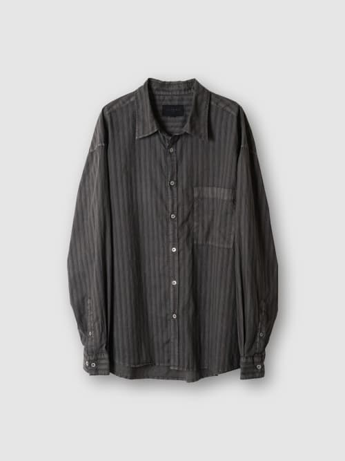 Remake Dyed Green Stripe Shirts