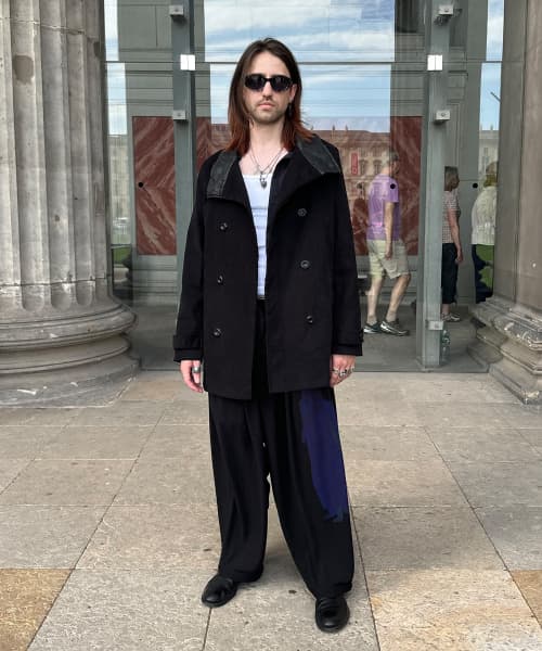 (M) Vincent Double Coat - Black