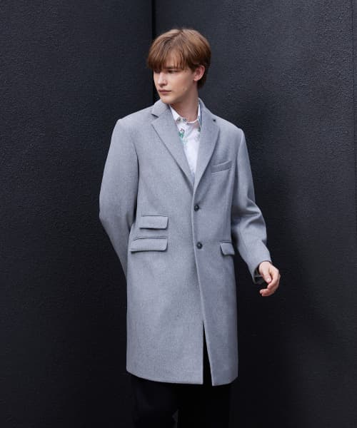 Grey Cashmere Half Coat
