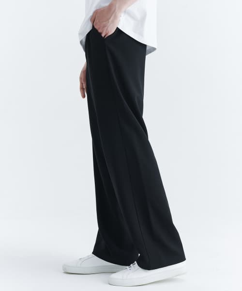 UNISEX SEMI-WIDE ELASTIC WAIST SLACKS