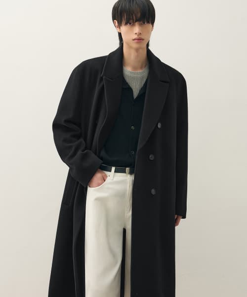 Premier Pure Cashmere Robe Double Coat [BLACK]