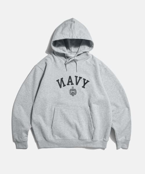NAVAL Academy Heavyweight Hoodie Grey