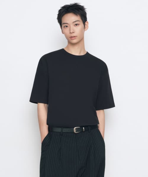 Relaxed Fit Crew Neck T-Shirt [Black]