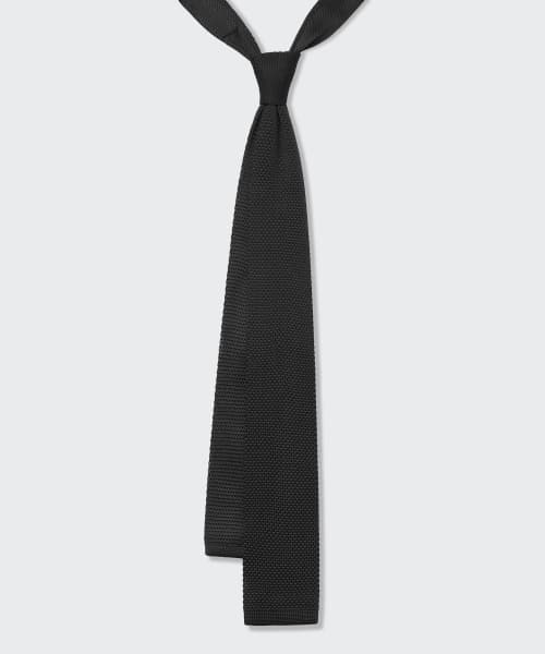 Solid Knit Tie [Black]
