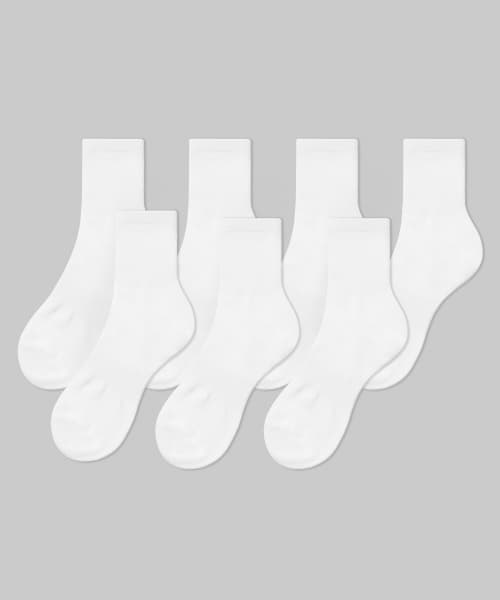 Lightweight Mid Socks 7-Pack [White]