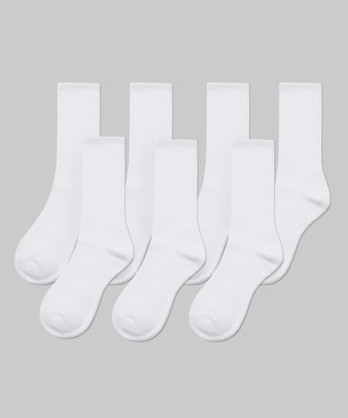 Solid Skate Socks 7-Pack [White]