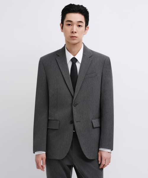 BASIC BLAZER [MEDIUM GRAY]