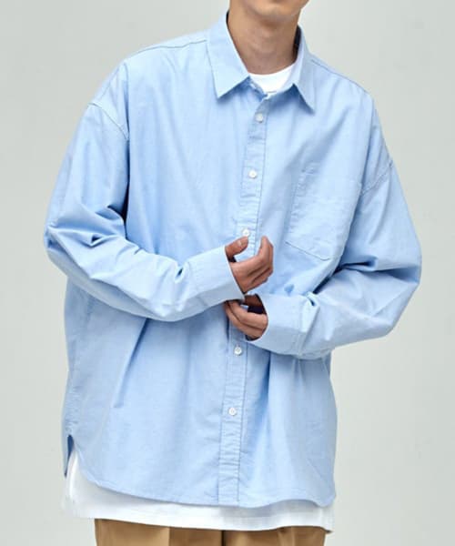SOLID OXFORD OVERSHIRT (SKY BLUE)