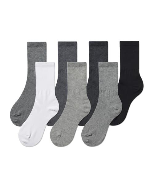 Lightweight Crew Socks Color Variation 7-Pack [Mono]