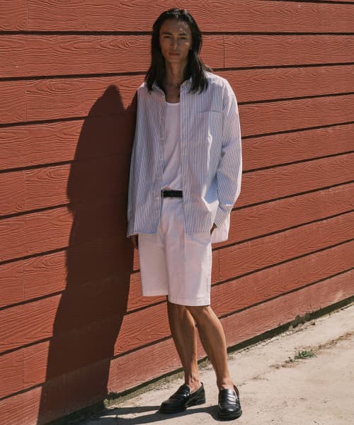 Wide Fit Chino Shorts [White]