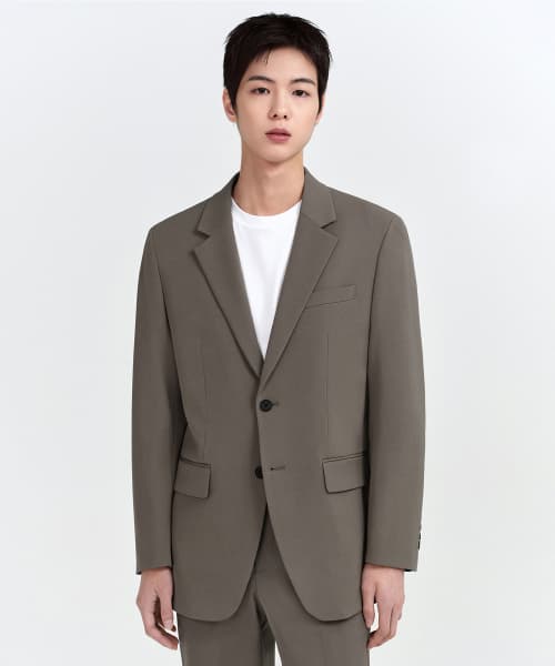 RELAXED BASIC BLAZER [DUSTY BEIGE]