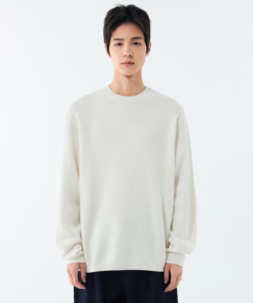 MINIMAL CREWNECK SWEATER [CREAM]