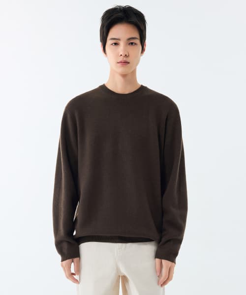 MINIMAL CREWNECK SWEATER [BROWN]