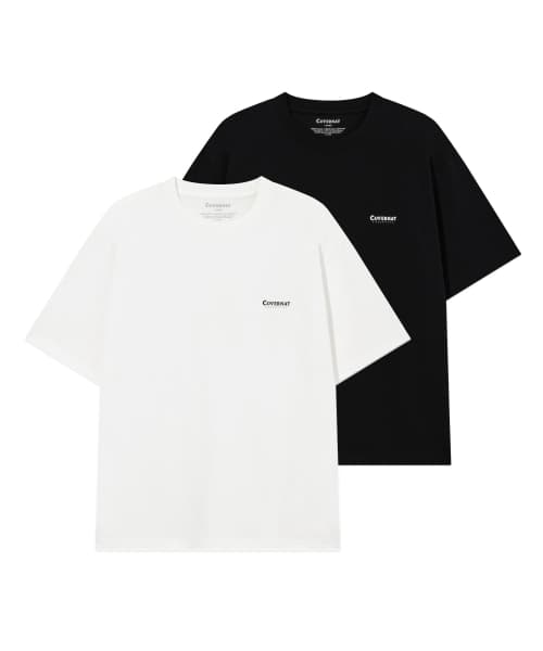 [2PACK] Cool Cotton T-Shirt Black+White