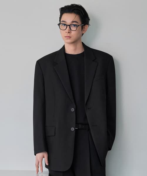DADDY SHOULDER OVERSIZED BLAZER [BLACK]