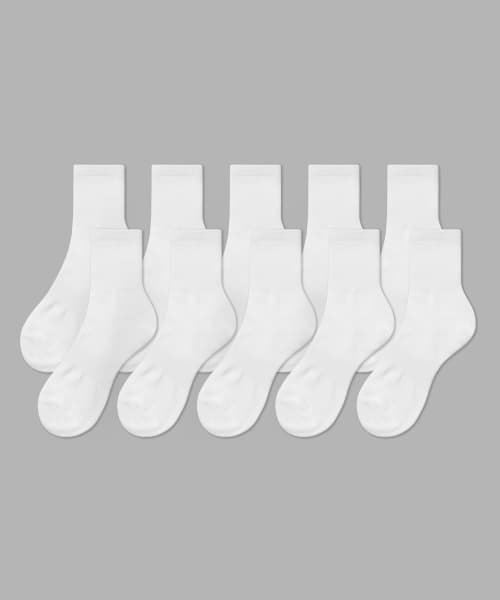Lightweight Mid Socks 10-Pack [White]