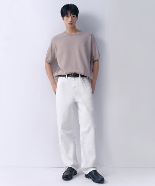 REGULAR FIT DENIM PANTS [WHITE]