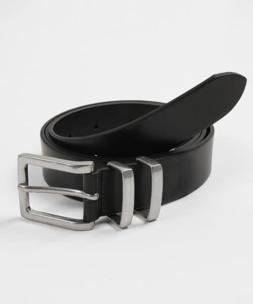 Minimal Square Double Steel Hard Leather Belt
