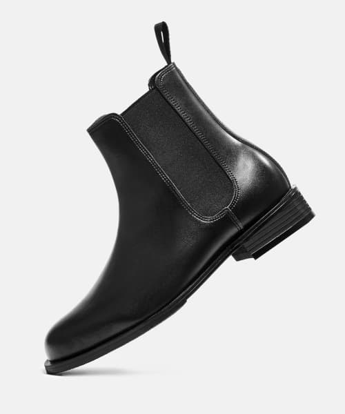 Rapit Vibram Cowhide Chelsea Boots 4cm (CR0045BK)