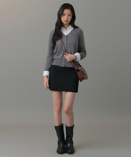 WOMENS BASIC MINI SKIRT_BLACK