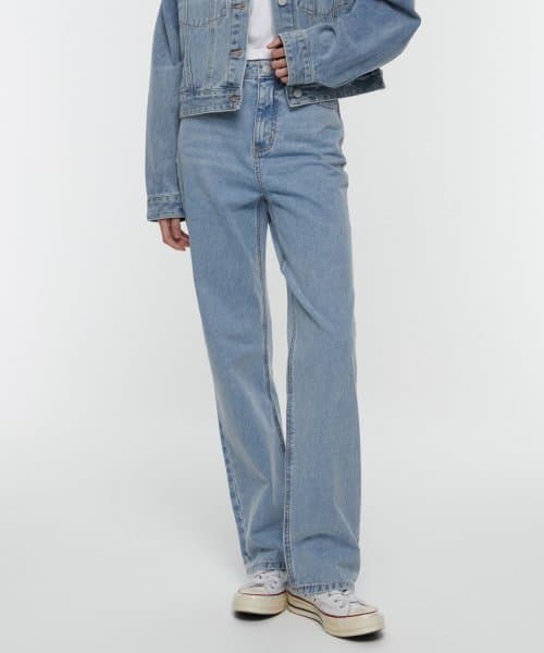 Women's Straight Denim Pants [Light Indigo]