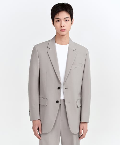RELAXED BASIC BLAZER [LIGHT BEIGE]