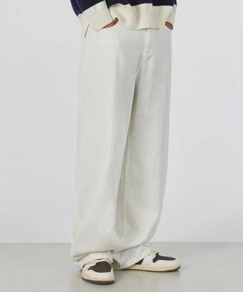 EASY WIDE DENIM PANTS OFF-WHITE