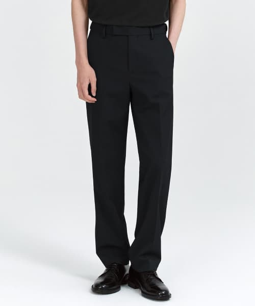 Straight Hidden Banding Slacks_Black