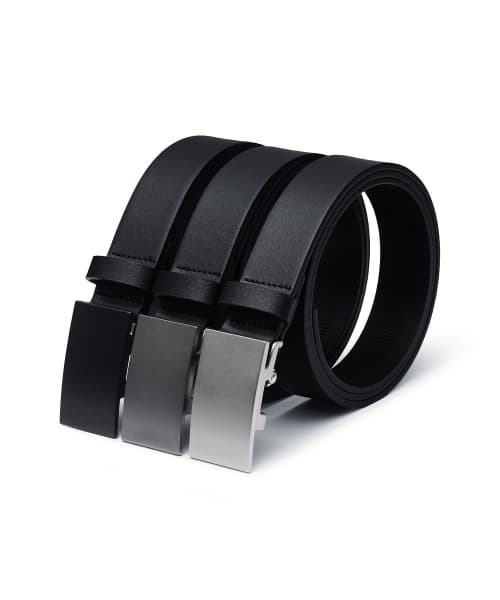 Automatic Plate Leather Belt_30mm