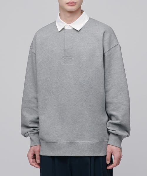 Oversized Rugby Sweatshirt [Medium Gray]