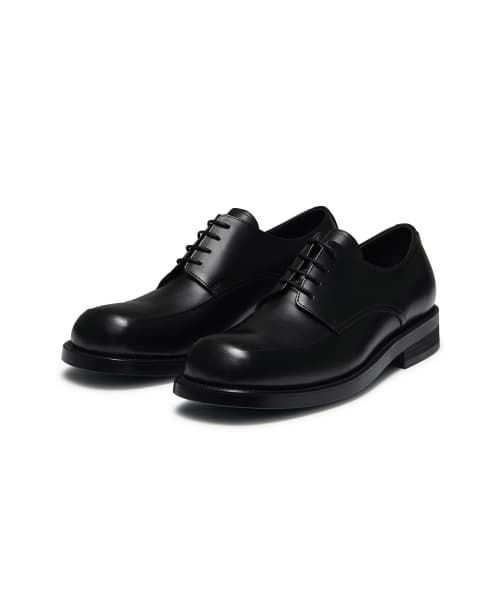 Minimal U-Tip Derby Shoes_Black