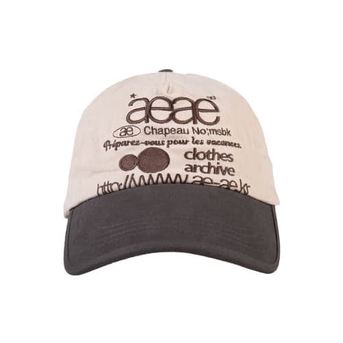 WEB LOGO 5PANNEL CAP [CHARCOAL/MOCA]