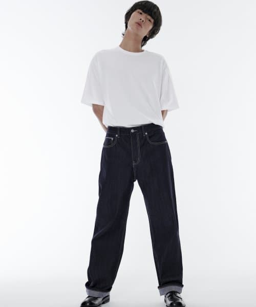 Selvage Regular Fit Denim Pants [Deep Indigo]