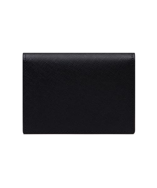 Saffiano Leather Business Card Wallet [Black]