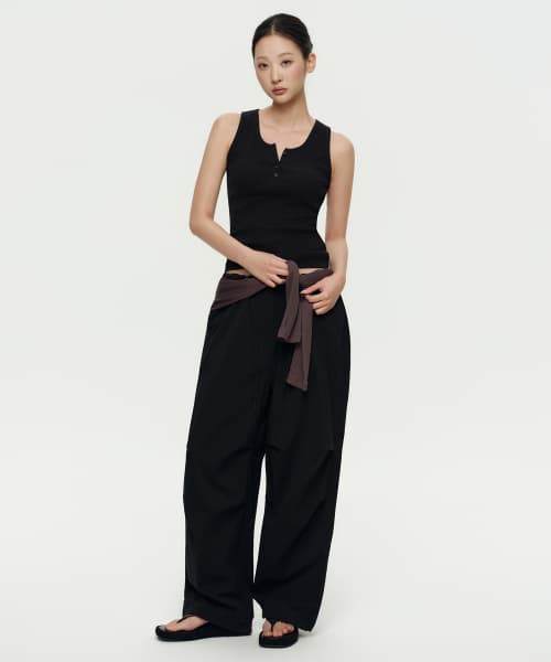 Women's Parachute Pants [Black]