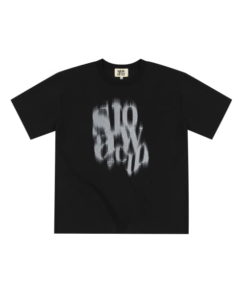Blurry Logo Short Sleeve T-Shirt [Black]
