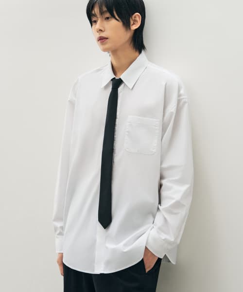 Paper Cotton Oversized Shirt [WHITE]