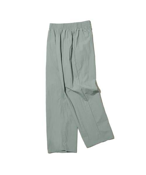 86-IRO284 [Waterproof] Windbreaker Wide Banding Pants Mint