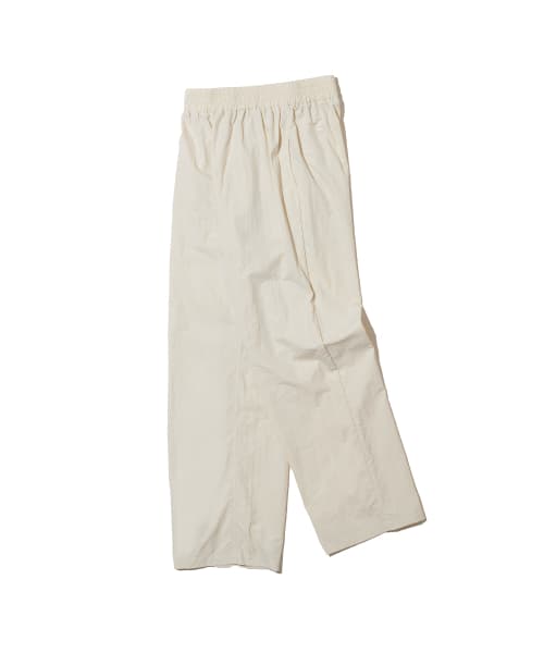 86-IRO284 [Waterproof] Windbreaker Wide Banding Pants Ivory