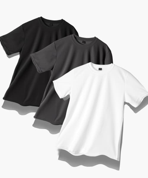 [3PACK] Solid Coolron Functional Cool Short Sleeve T-Shirt 3P