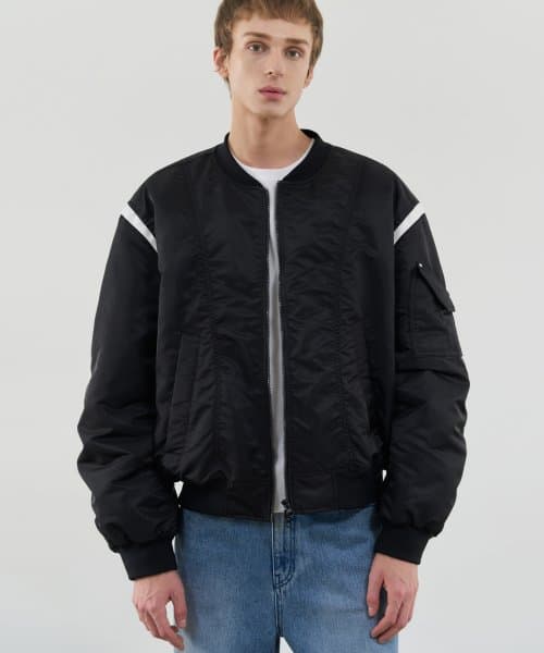 Line Point Puffing MA-1 Jacket [BLACK]