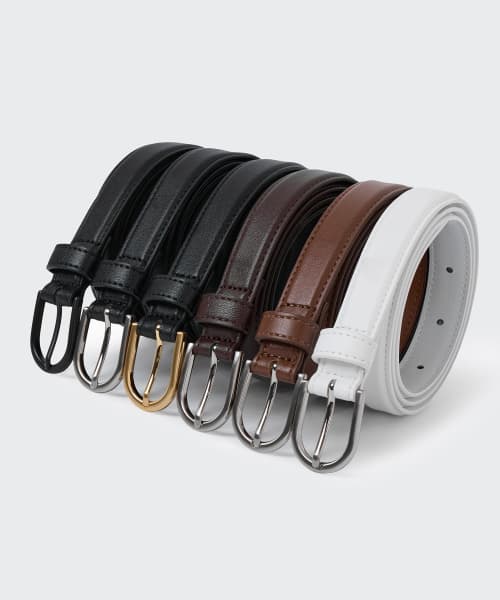 Womens Synthetic Leather Slim Belt_20mm