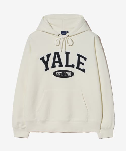 2 TONE ARCH HOODIE IVORY