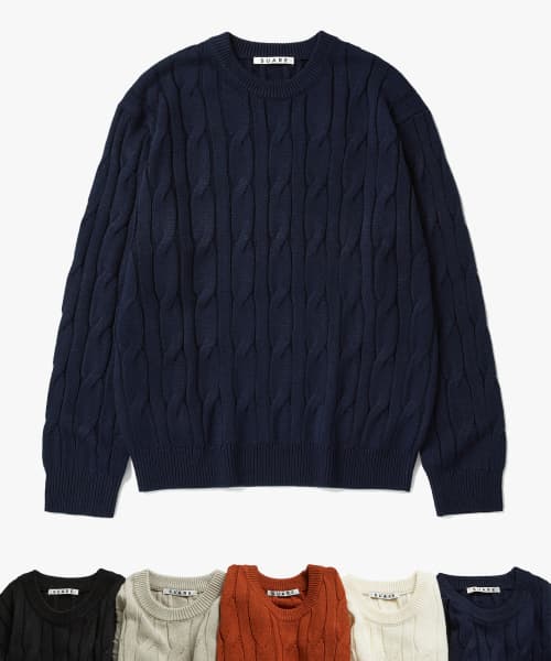 Washable Cable Round Knit - 5 COLORS