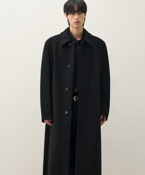 Premier Wool Balmacaan Chester Coat [BLACK]